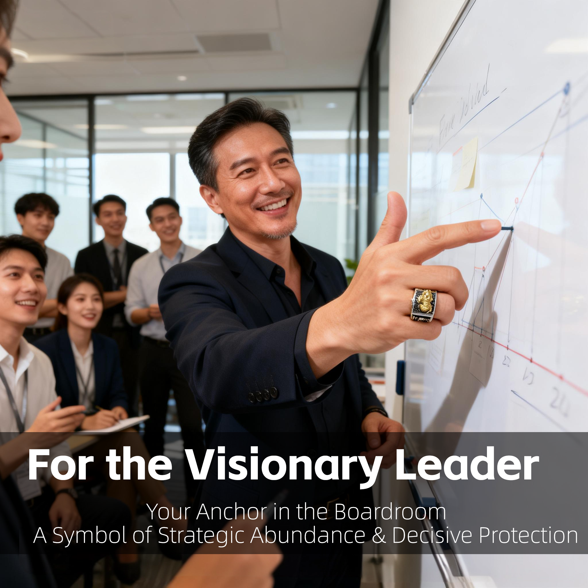 Lovdiot Business Wealth Pixiu Ring: temple Blessed - Symbol Of Strategic Abundance For Entrepreneurs Negotiations Signings & Financial Success Adjustable 19-23mm - Velvet Gift Box